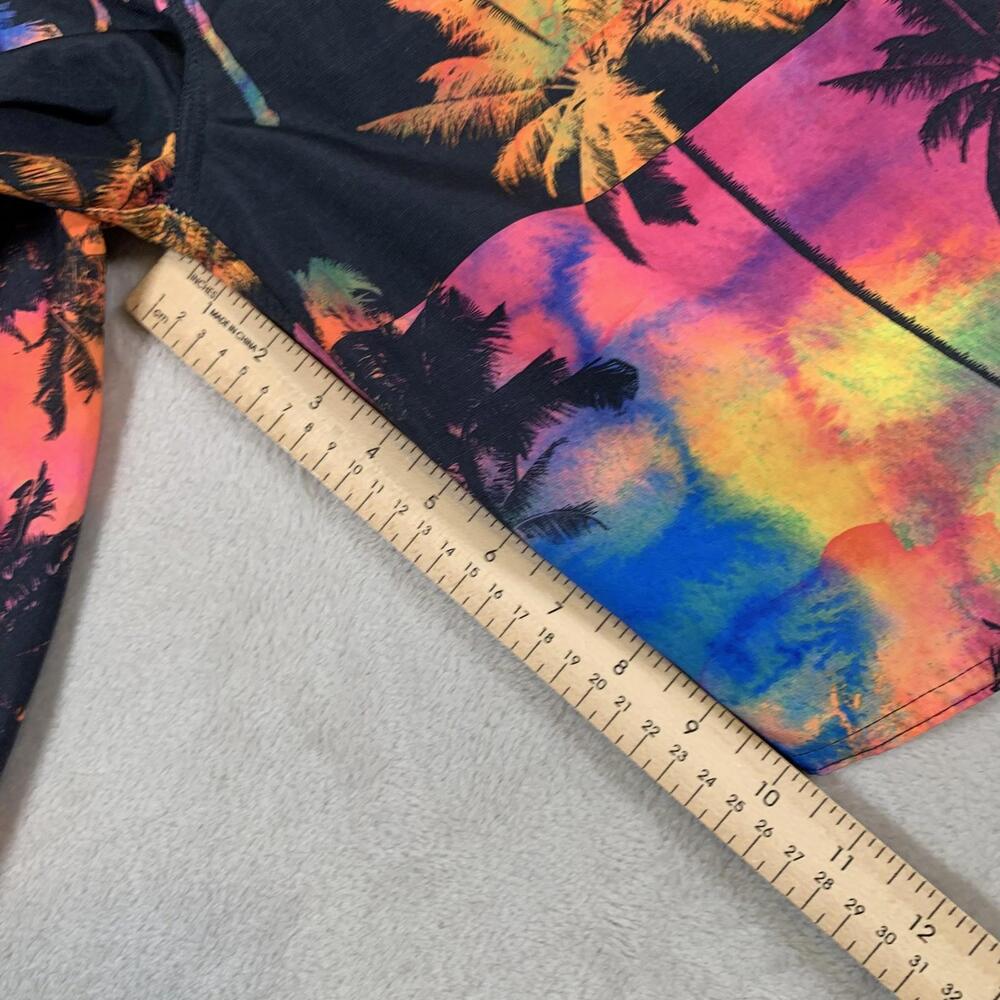 Rip Curl Board Shorts Mens 32 Neon Palm Tree Swim Trunks Beach Surf - Picture 7 of 12